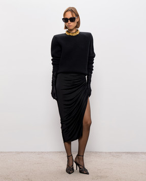 Balmain Черная юбка с драпировкой SK0000000038
