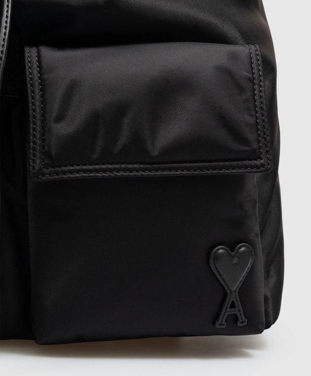 Ami Paris Черный рюкзак Marcel ULL757AW0001 изображение 4