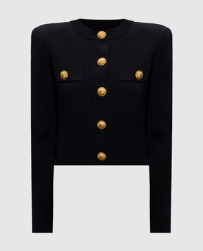 Balmain Черный кардиган GF1KL000KJ43