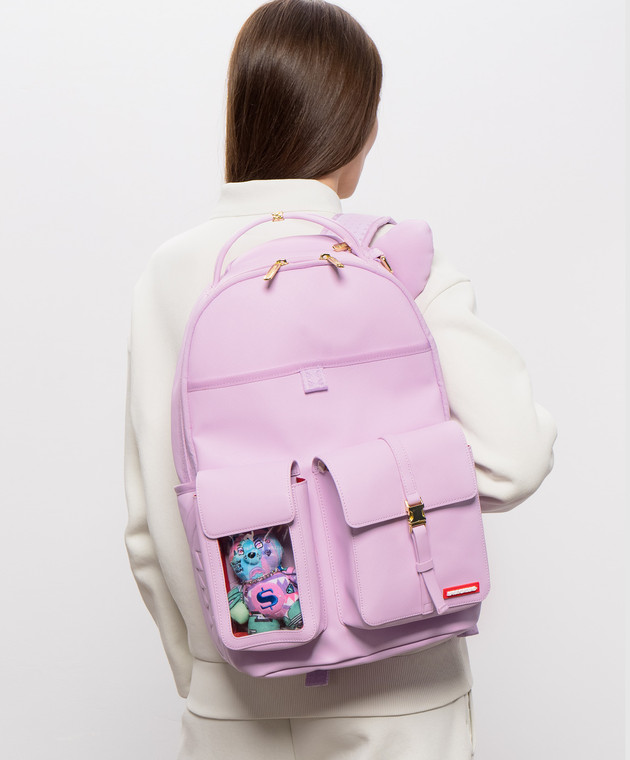 Sprayground Детский розовый рюкзак KITTY CASH-OUT (PLUSH TOY INCLUDED) 910B8855NSZ изображение 2