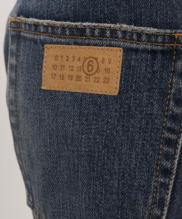 Maison Margiela MM6 Сині джинси з проріхами SH2LA0063M30063 зображення 5