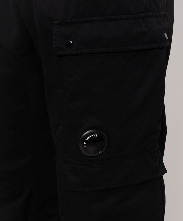 C.P. Company Черные брюки-карго MPA188A110475G изображение 5