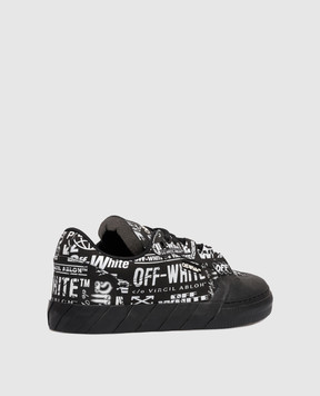 Off-White Чорні кеди Vulc779 в принт логотипа OMIA296F25LEA002