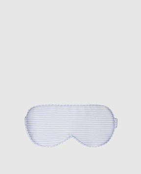 Dore & Rose Голубая маска для сна из шелка в полоску PREMIUMSILKSLEEPMASK