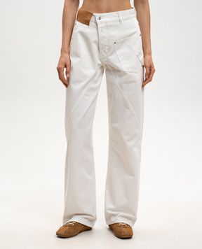 JW Anderson Белые джинсы с логотип патч DT0127PG1933