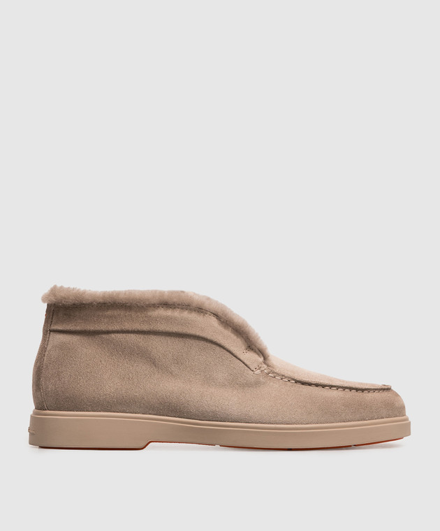 Santoni Серые замшевые дезерты на меху WUYA58457TTGAPFR