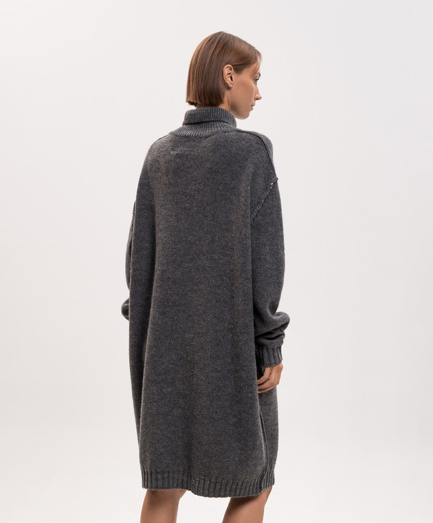 Maison Margiela MM6 Сіра сукня з вовною альпаки S52DG0046M13289 зображення 4