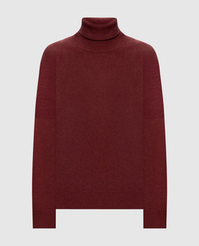 Brunello Cucinelli Бордовий светр з кашеміру M12744403P
