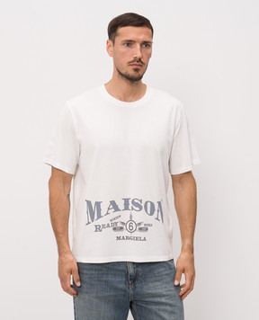 Maison Margiela MM6 Біла футболка з принтом SH0GC0075M20050