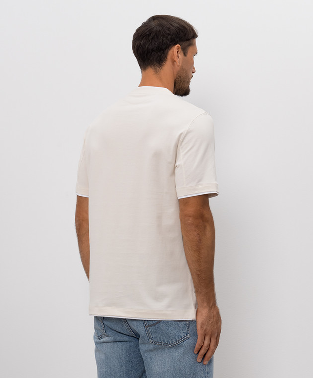 Brunello Cucinelli Футболка цвета айвори M0B137427 изображение 4