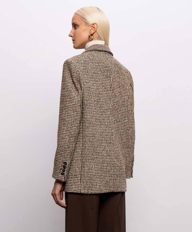 Dondup двубортный жакет с шерстью в узор DJ636FF0429DXXX изображение 4