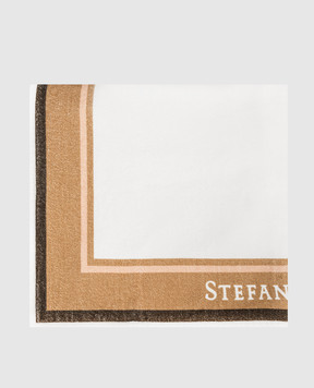 Stefano Ricci Белое махровое полотенце с принтом логотипа YTELM01SPPFEAGLE