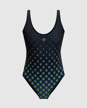 Casablanca Черный купальник Degrade Monogram с эмблемой WSP26SWM00104EXBC