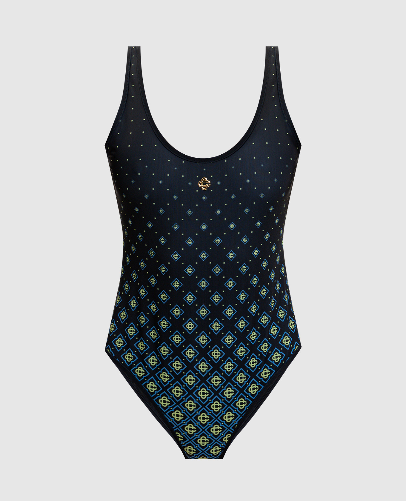 

Черный купальник Degrade Monogram с эмблемой, Слитные купальники