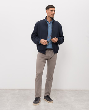 Canali Синя двостороння куртка SG03220O41043