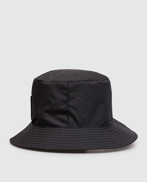 Yves Salomon Army Чорна панама з нашивкю логотипа 26EFA036XXL04W