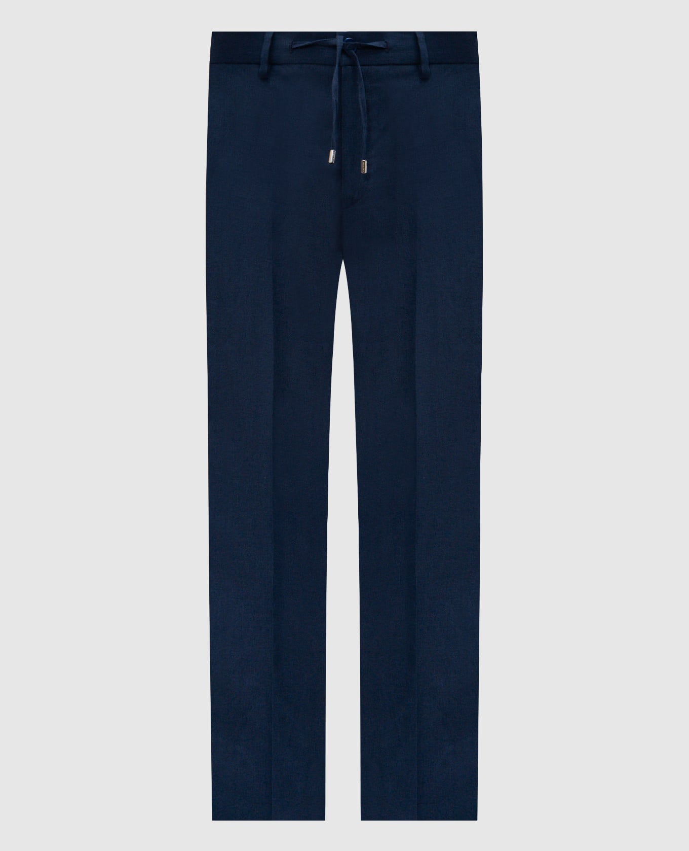 Синие брюки из льна