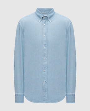 Brunello Cucinelli Голубая джинсовая рубашка MH1921716