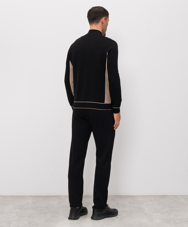 Bertolo Cashmere Черный спортивный костюм из хлопка 9025640025609025650025 изображение 4