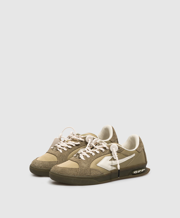 Off-White Комбинированные кроссовки End Of Play цвета хаки OF05761310 изображение 2