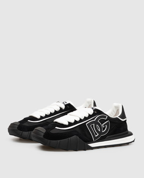 Dolce&Gabbana Чорні комбіновані кросівки DG Athletic CS2384A0864