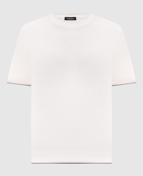 Stefano Ricci Футболка кольору айворі з візерунком монограми логотипа K616448G10F26115