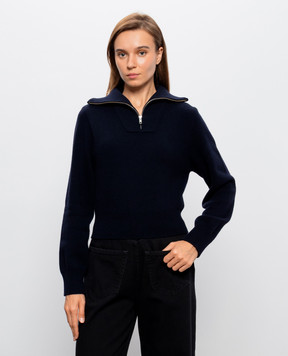Maison Margiela MM6 Темно-синий свитер с шерстью S62GL0038M13349
