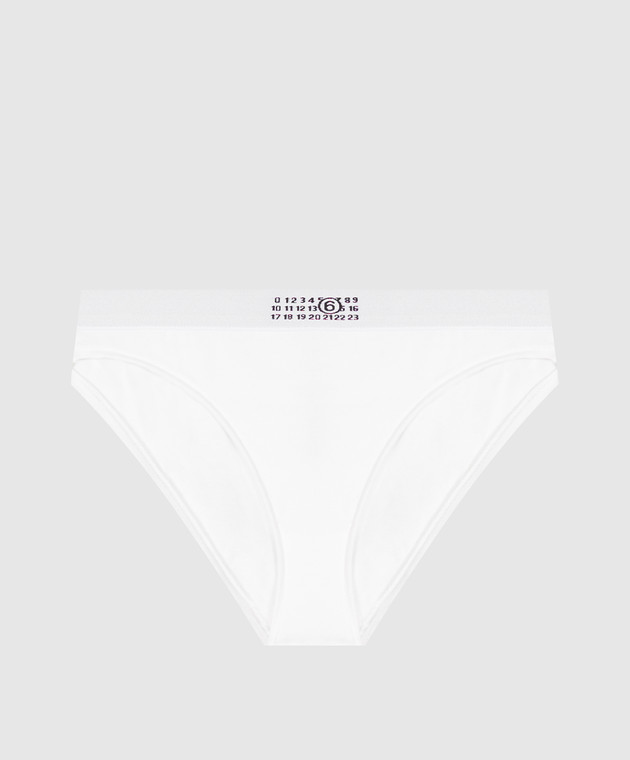 Maison Margiela MM6 Белые трусики-слепые с эмблемой MKL840060