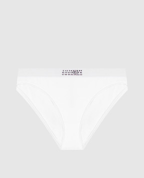 Maison Margiela MM6 Белые трусики-слепые с эмблемой MKL840060