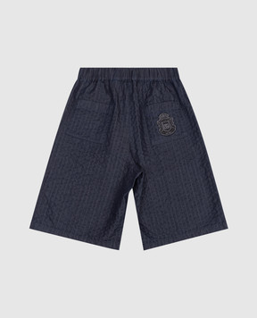 Dolce&Gabbana Дитячі сині шорти з нашивкою L44Q10LDD54812+