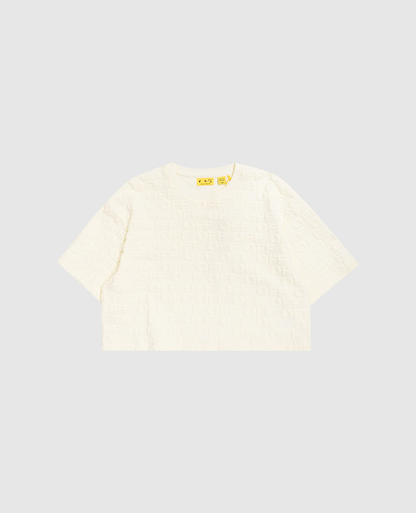 Детская желтая укороченная футболка