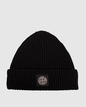 Stone Island Чорна шапка з вовни L2S15N100002S00C3