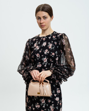 Dolce&Gabbana Бежева шкіряна глянцева сумка Vittoria BB7889AZ000