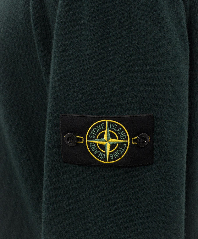 Stone Island Зелений кардиган з вовни L2S155100023S00B4 зображення 5