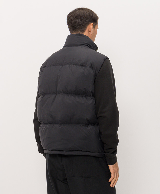 Stone Island Черный пуховый жилет с логотипом патча L2S15G100004S0483 изображение 4
