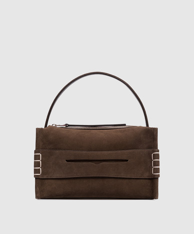 Коричневое замшевое платье Loafer