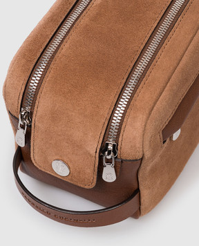 Brunello Cucinelli Коричневый замшевый несесер MWDMBU334P