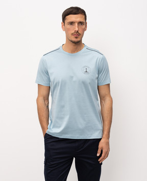 Bilancioni Голубая футболка с принтом BE26T4GBE2