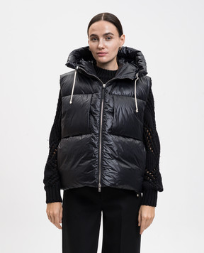 Jil Sander Черный стеганый пуховой жилет J40AF0175J70007