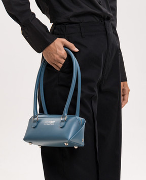 Maison Margiela MM6 Блакитна шкіряна сумка Bauletto SB6ZH0039P9061