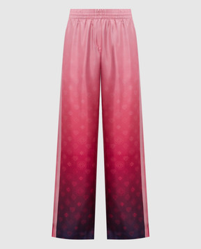 Casablanca Розовые брюки из шелка с эффектом градиента WSS26TR37201