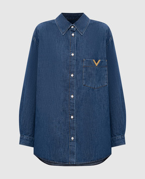 Valentino Синяя джинсовая рубашка 8B3DB03K9YA