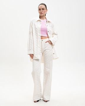 Off-White Білі джинси кльош Star 2YA062S26DEN001