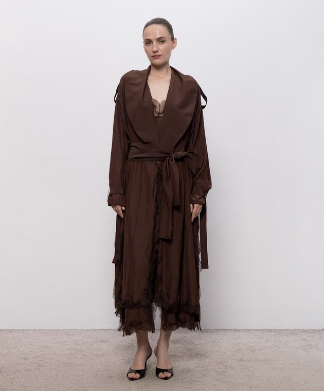 16Arlington Коричневое пальто Tawny C085SS2601 изображение 3