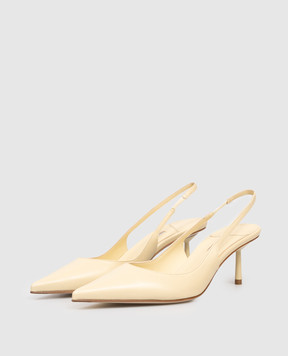 Le Silla Бежеві шкіряні слінгбеки BELLA 4233B060LBPPNEM