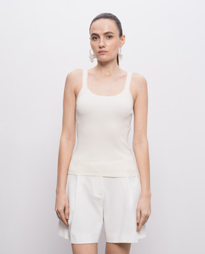 Ermanno Scervino Топ кольору айворі в рубчик D485L762HVT