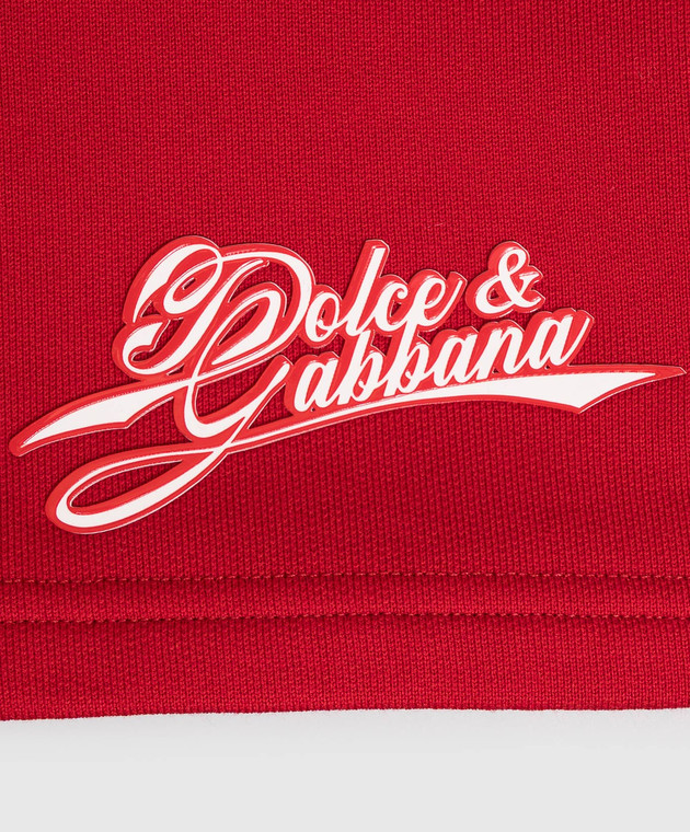 Dolce&Gabbana Детские красные шорты с контрастным логотипом L4JQXPG7P4X26 изображение 3