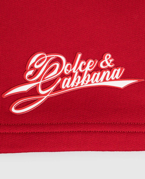 Dolce&Gabbana Детские красные шорты с контрастным логотипом L4JQXPG7P4X26