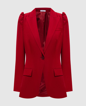 Alexander McQueen Червоний жакет з вовни з акцентними плечима 848491QJAAC