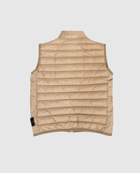 Stone Island Детская коричневая пуховая жилетка с патчем логотипа L1S16G100002S00241012